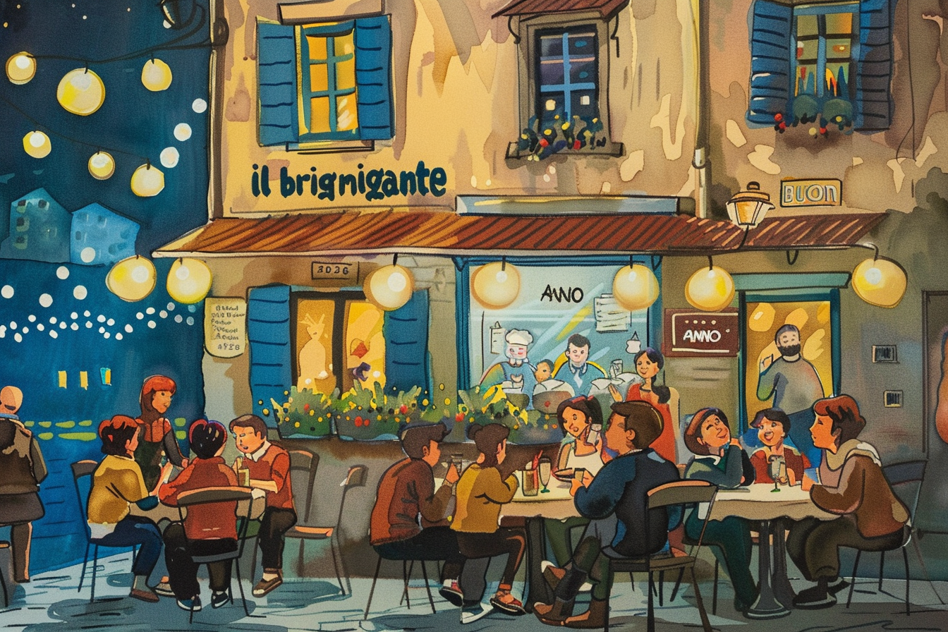 Carte Bonne Année pour un Restaurant — Restaurant