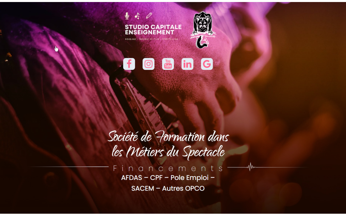 Site de calendrier de formations artistiques
